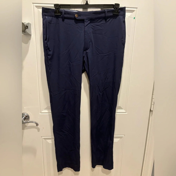 Peter Millar Crown Sport Flat Front Pants 34/32 - Picture 2 of 4